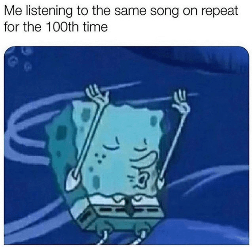 meme SpongeBob tentang lagu