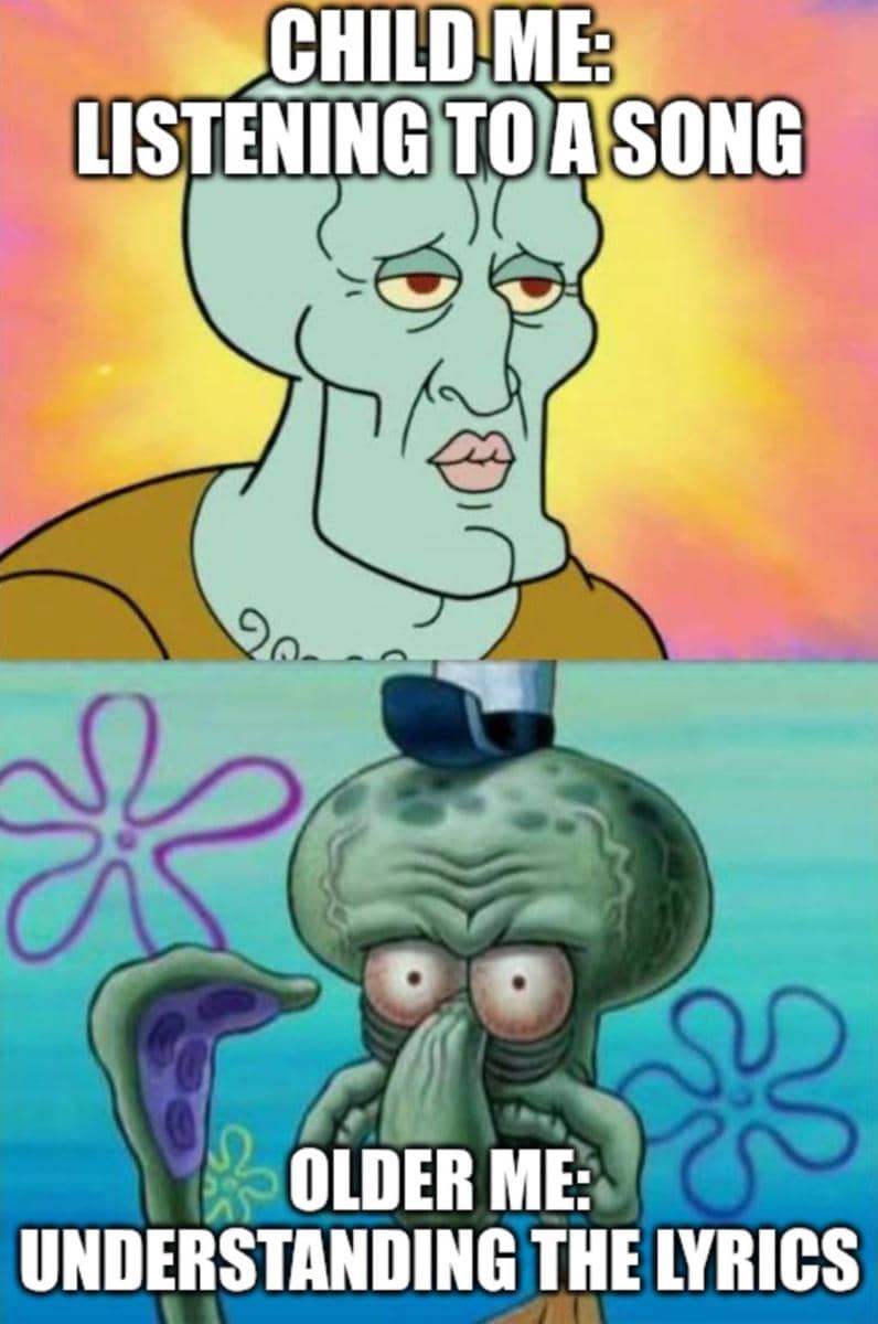 meme SpongeBob tentang lagu