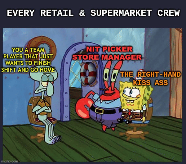 meme SpongeBob tentang supermarket