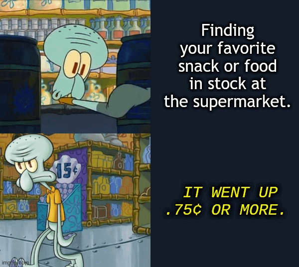 meme SpongeBob tentang supermarket