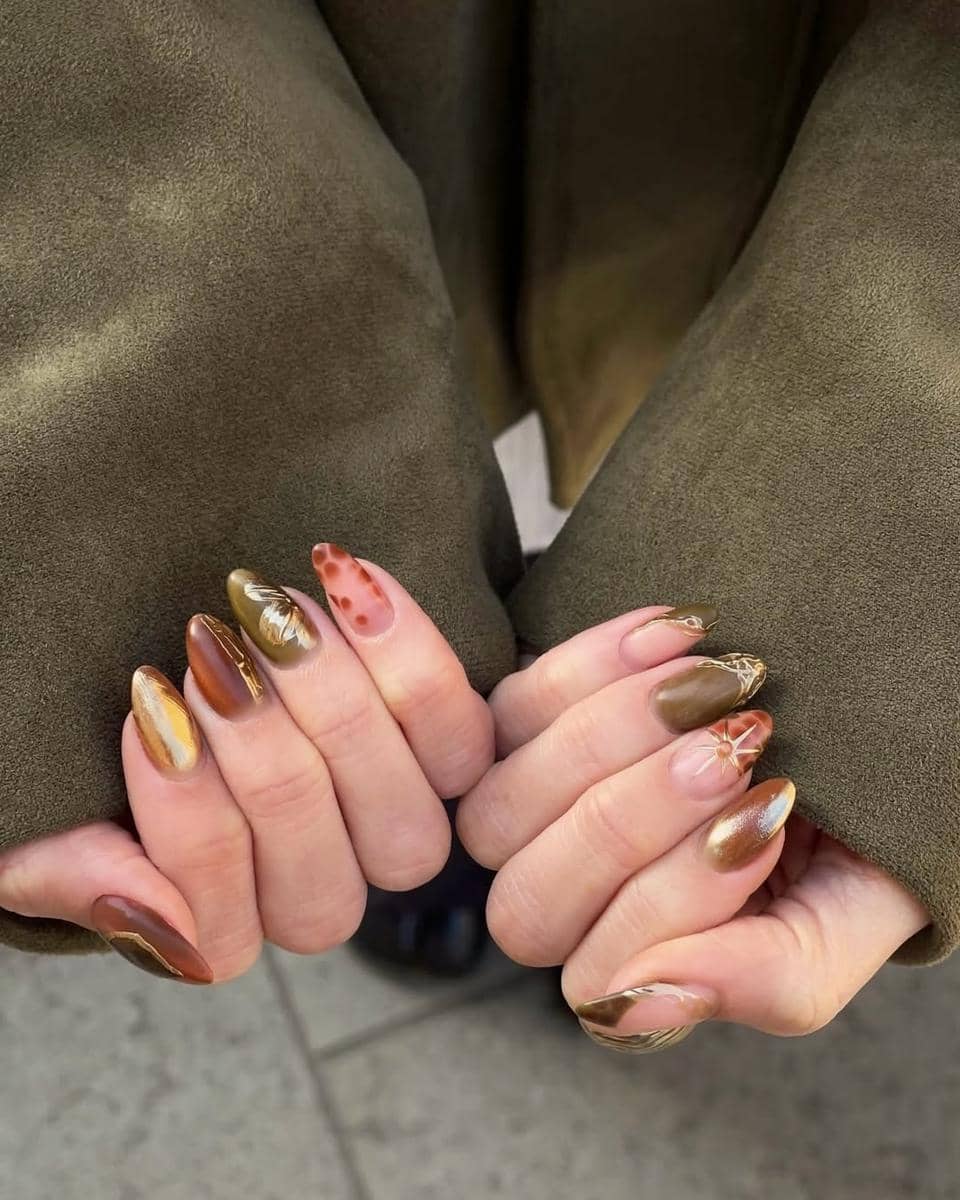 ilustrasi nail art bunga