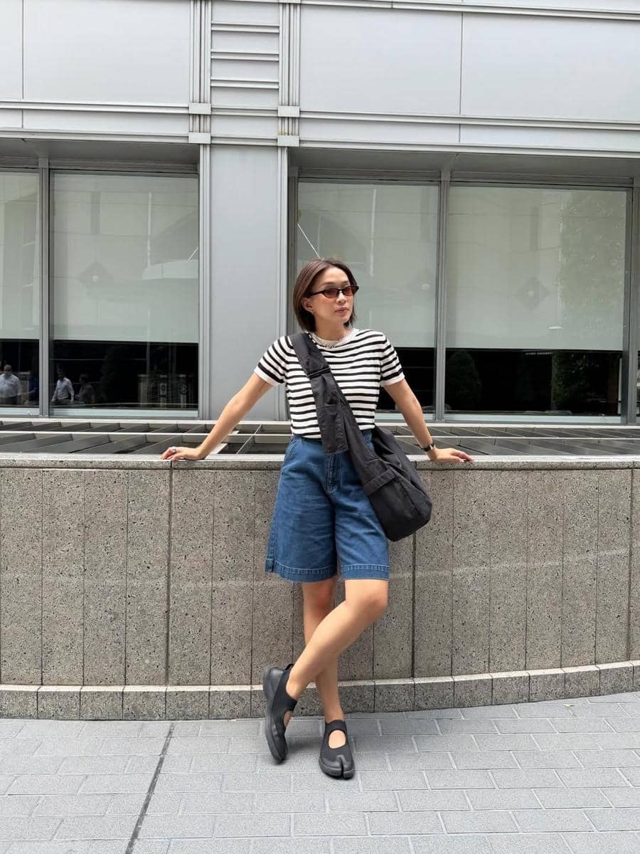 ilustrasi celana pendek jeans