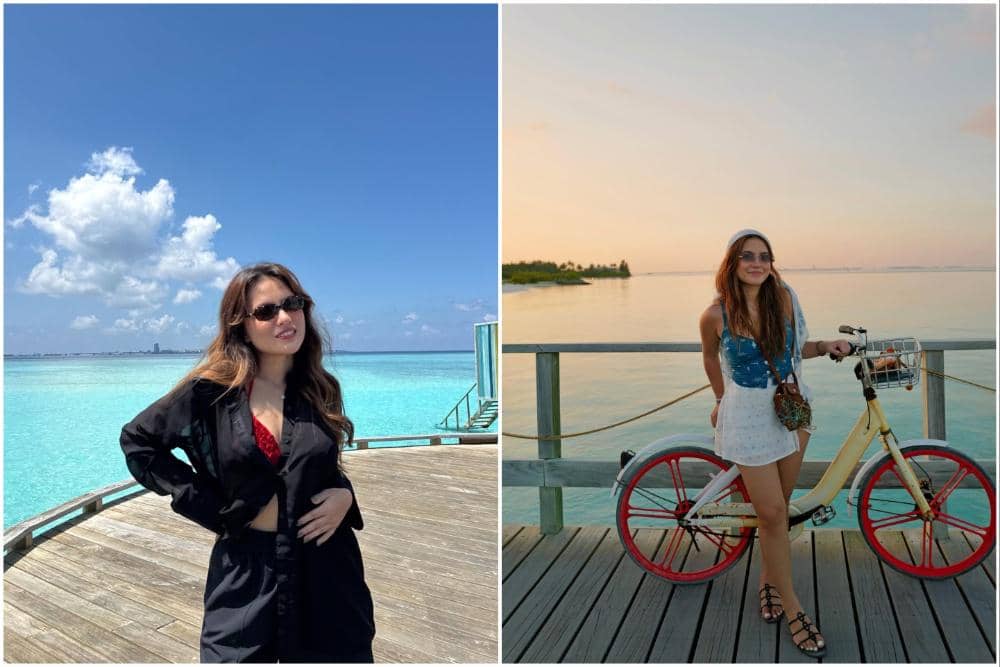 10 Potret Marsha Aruan Berlibur di Maldives, Gym dengan View Sunset!