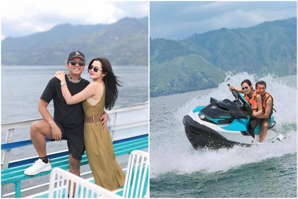 10 Potret Denny Caknan dan Bella Bonita Liburan di Pulau Samosir