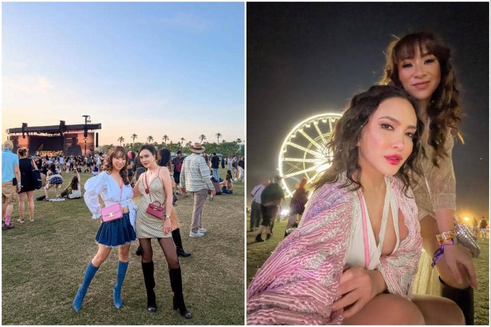 10 Potret Shandy Aulia Nonton Coachella bareng Sahabat, Seru!