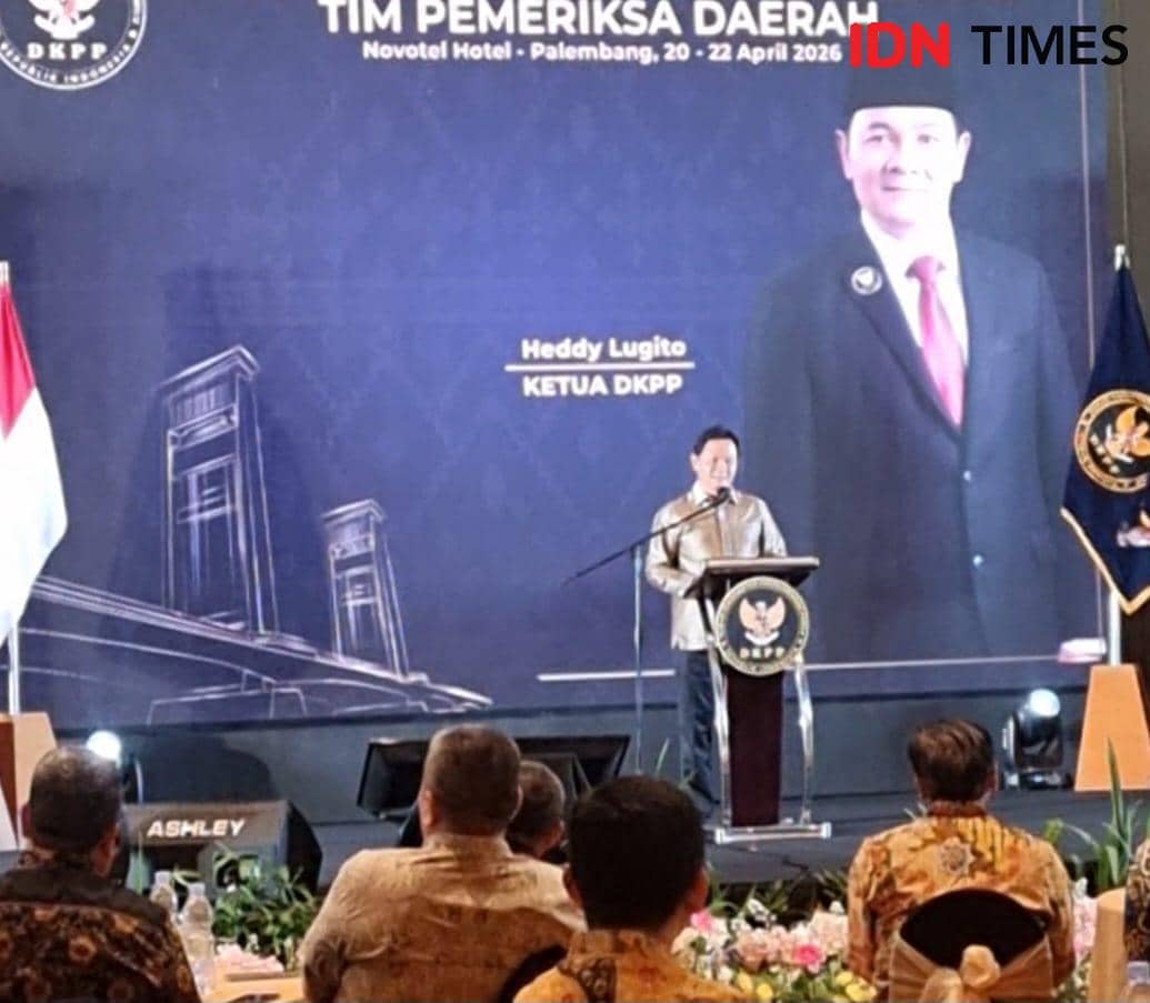 Ketua Dewan Kehormatan Penyelenggara Pemilu (DKPP) RI, Heddy Lukito saat berada di Palembang
