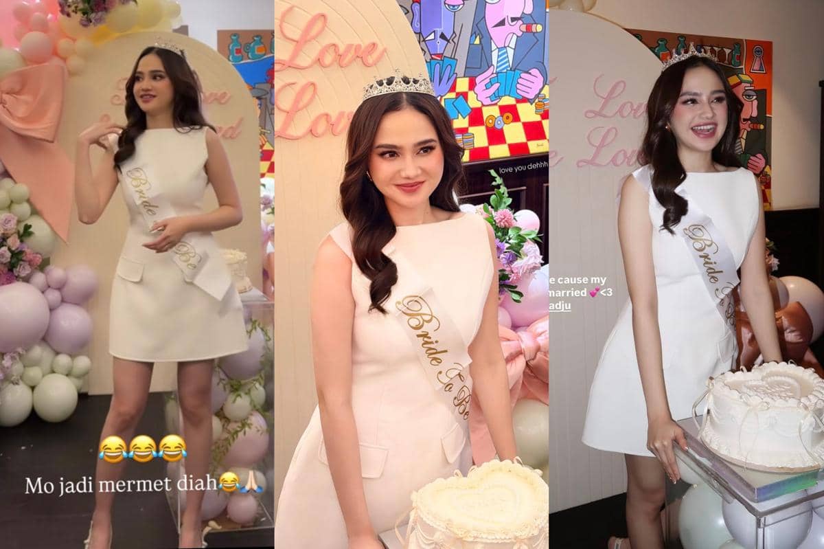 9 Dress dan Makeup Bridal Shower Syifa Hadju, Feminine Classy