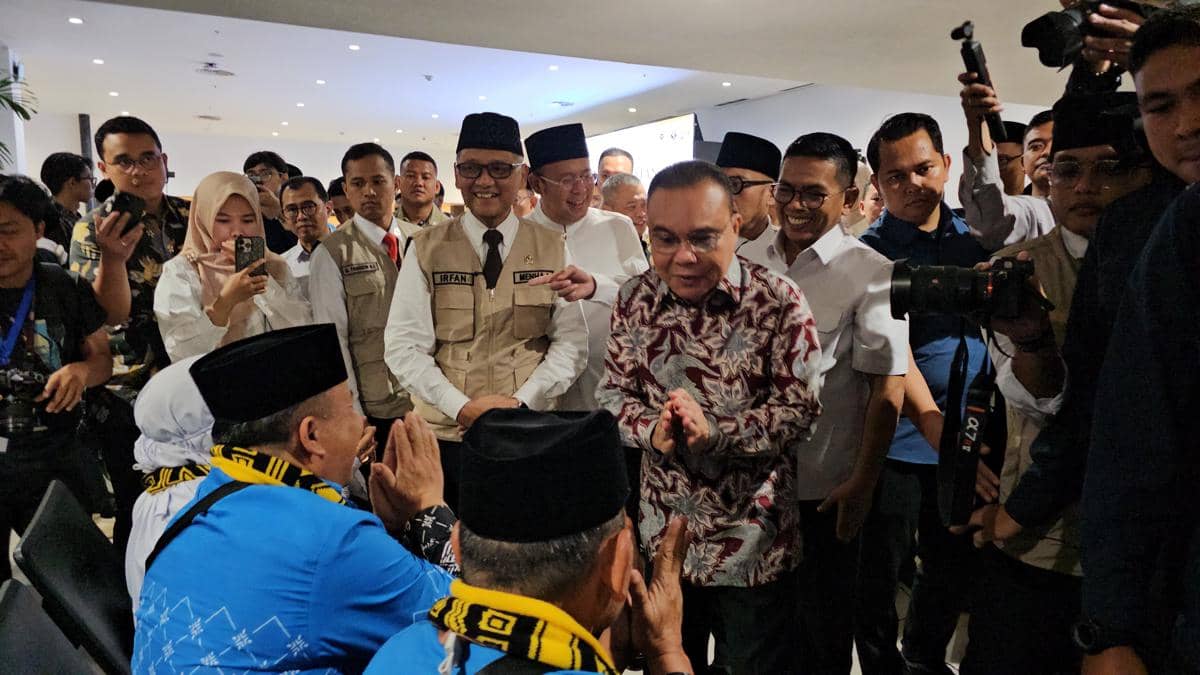Pelepasan calon jemaah haji di Bandara Soetta