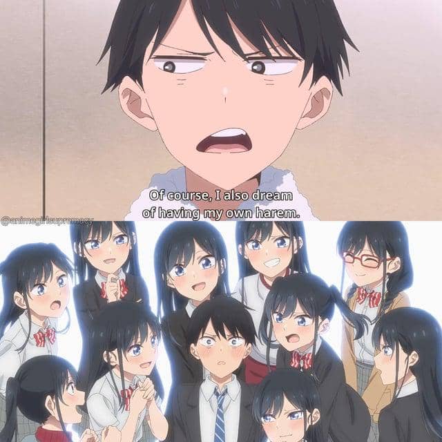 meme impian para cowok versi anime