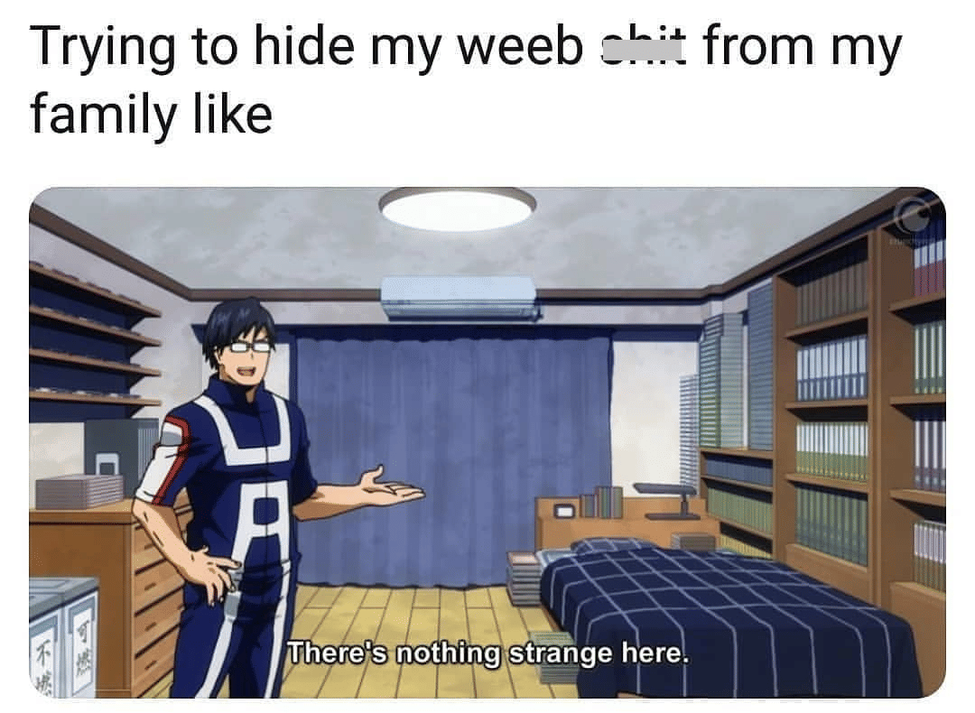 meme anime tentang hal di bawah kasur