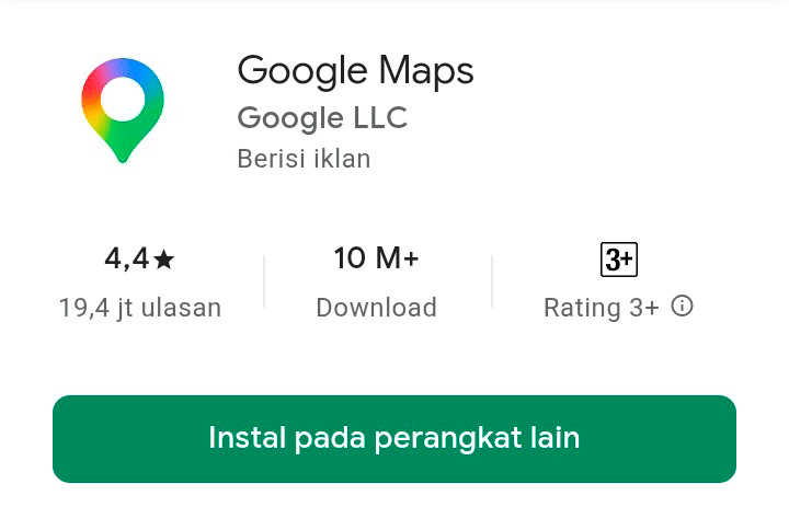 ilustrasi aplikasi google maps