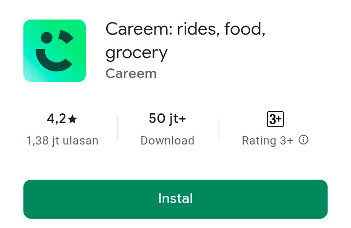 ilustrasi aplikasi careem