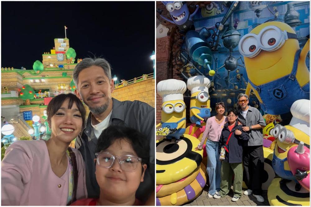10 Potret Keluarga Intan Ayu Asyik Bermain di Universal Studio Jepang