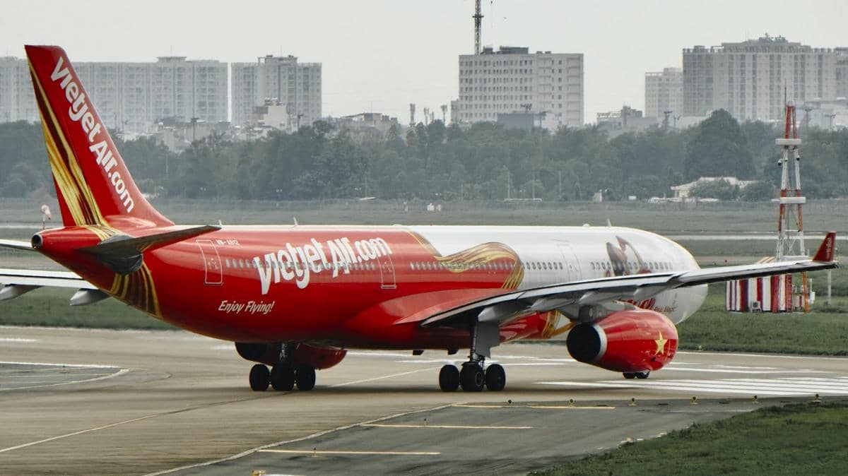 potret pesawat VietJet Air
