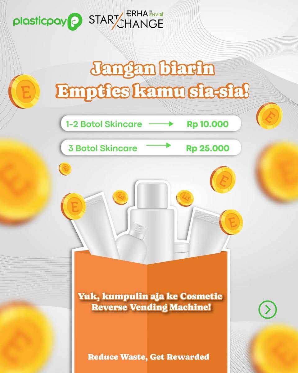 Cosmetic Reverse Vending Machine Erha-Plasticpay (instagram.com/plasticpay.tech)