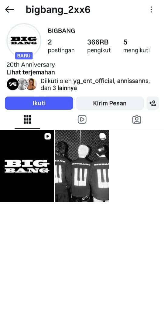  BIGBANG buka akun instagram jelang anniv ke-20 
