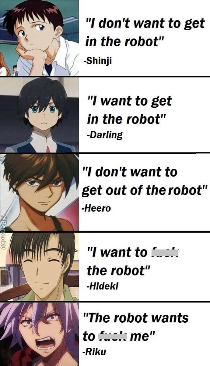 meme anime tentang robot