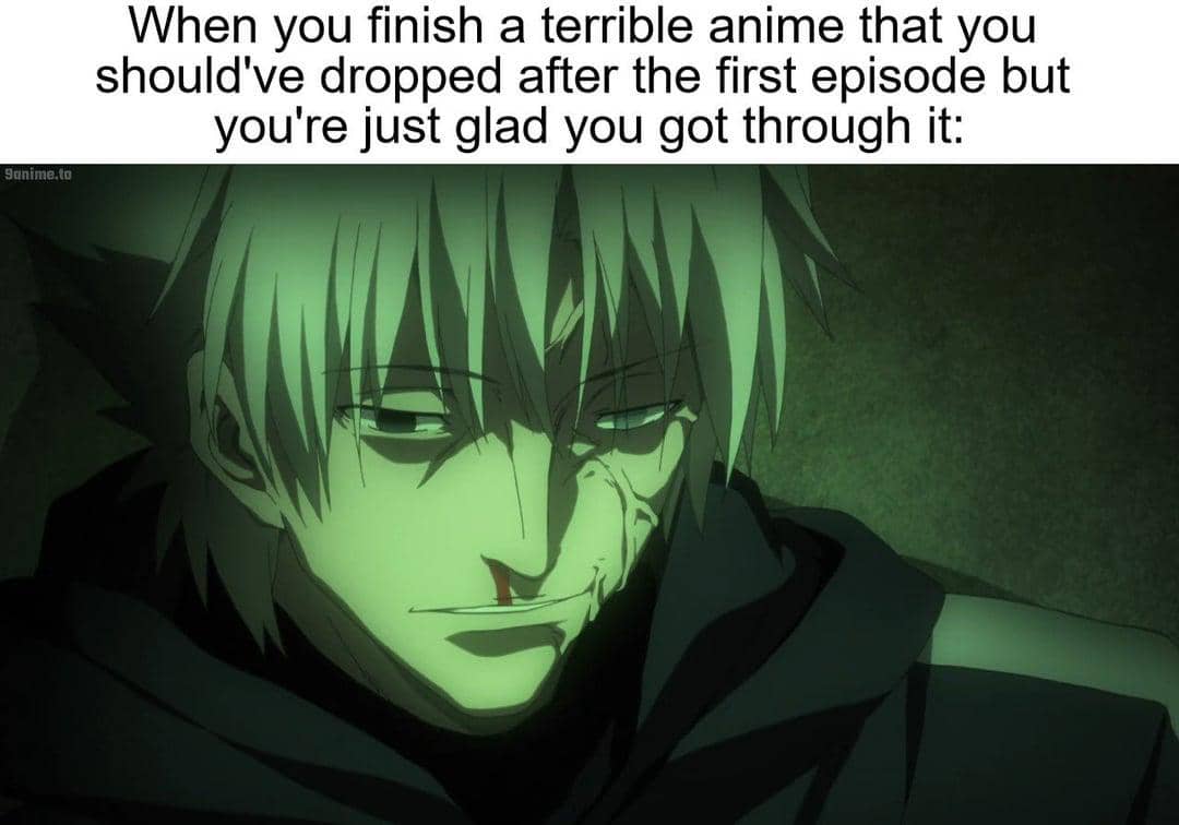 meme anime tentang hari yang berat