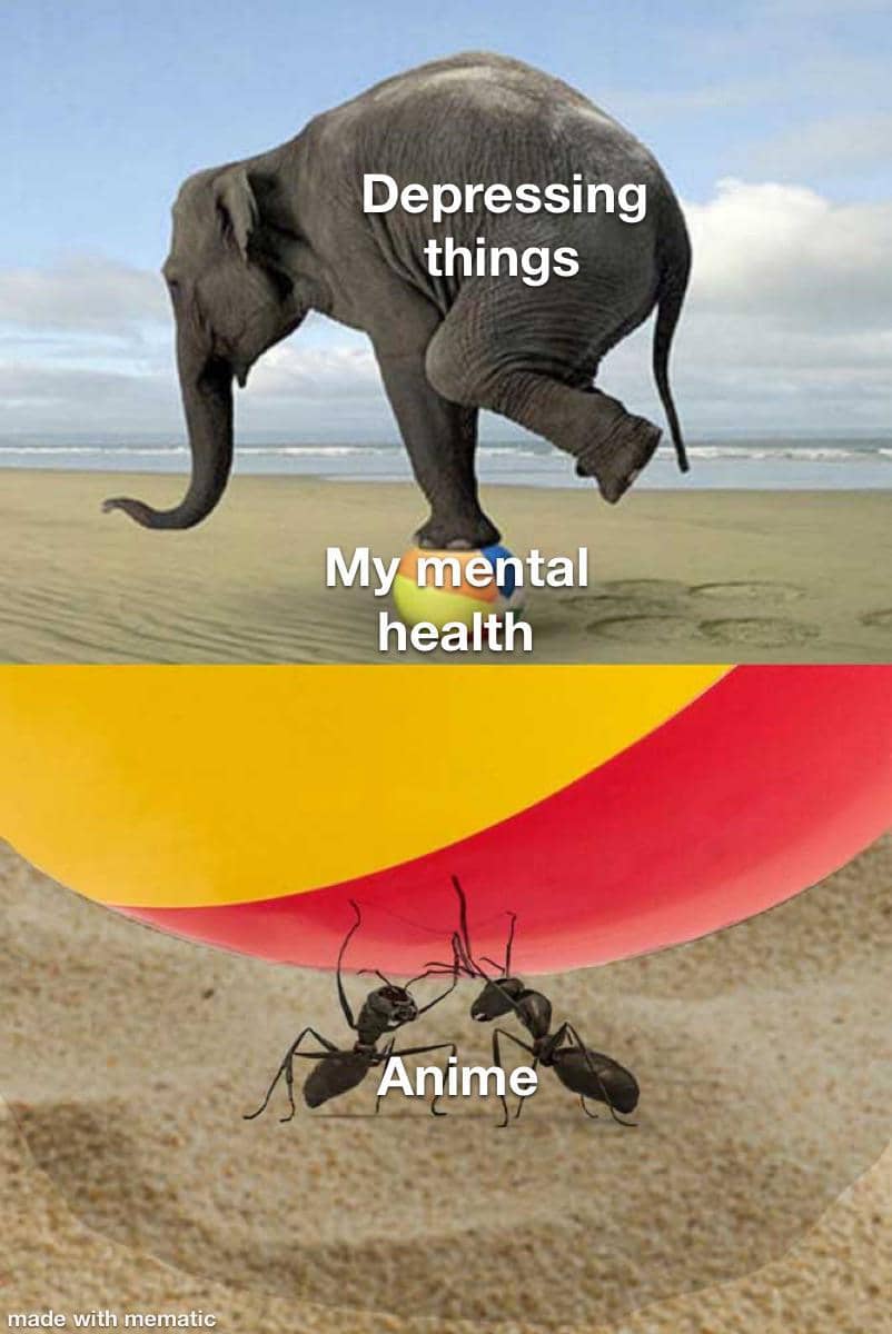 meme anime tentang hari yang berat