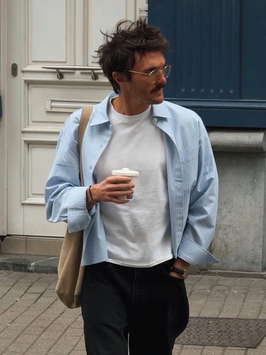 ilustrasi OOTD tote bag cowok