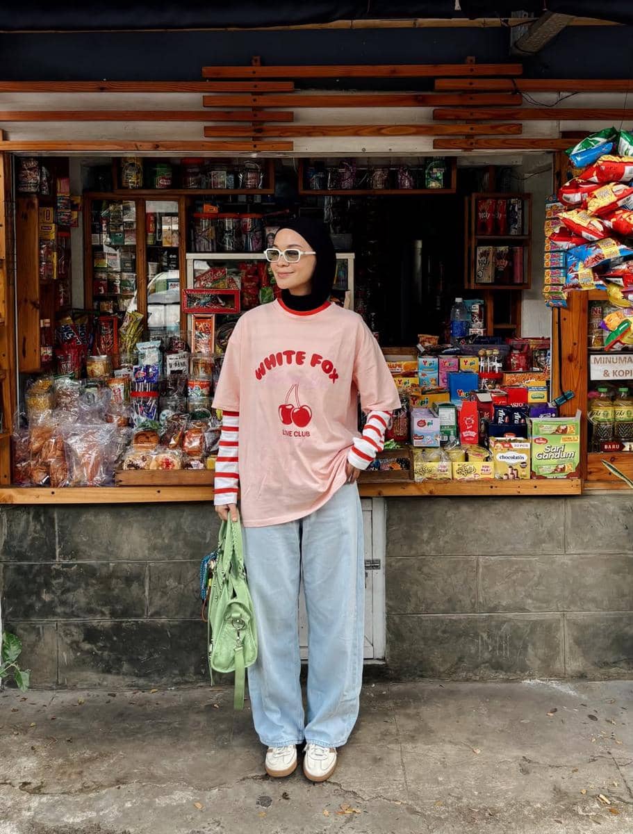 OOTD Motif Salur ala Tantri Namirah