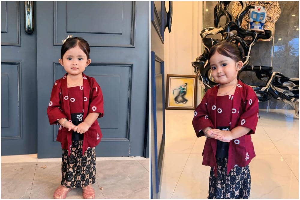 8 Potret Cunda Anak Denny Caknan pakai Kebaya di Hari Kartini, Imut!