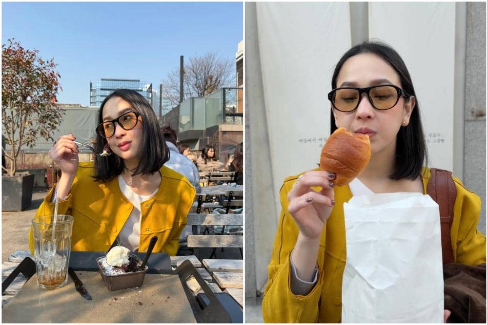 9 Potret Agatha Pricilla saat Kulineran di Seoul, Makan Enak!