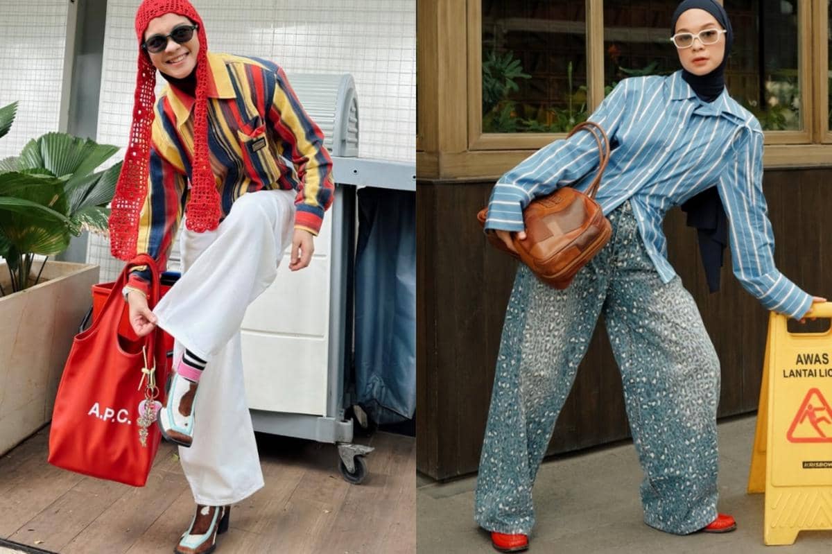 7 Ide Outfit Motif Salur ala Tantri Namirah, Chic dan Atraktif!