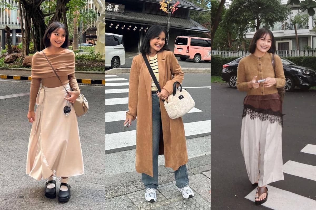7 OOTD Nuansa Cokelat ala Selebgram Jesica Ceren, Manis Abis!