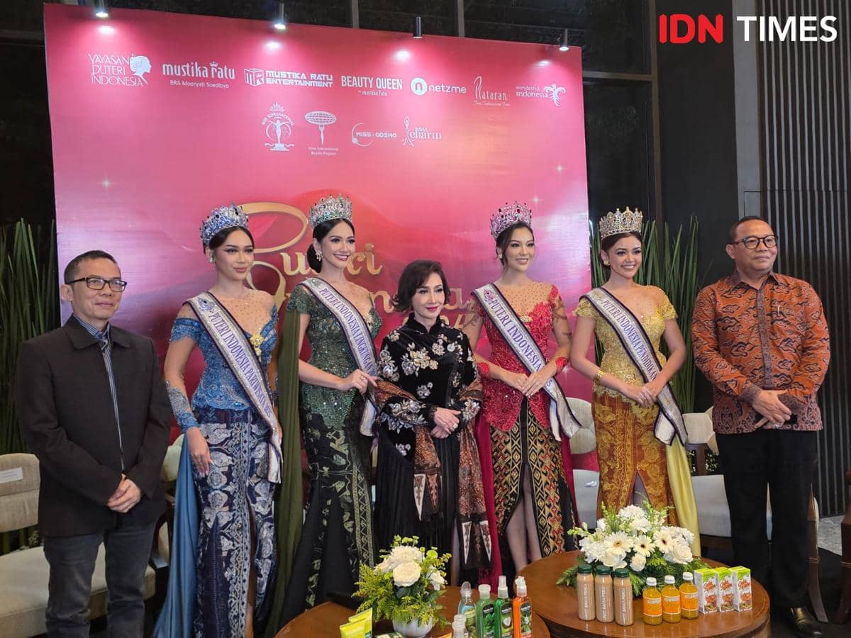 Press Conference Gala Dinner Pemilihan Puteri Indonesia di Hutan Kota Plataran. 18 April 2026