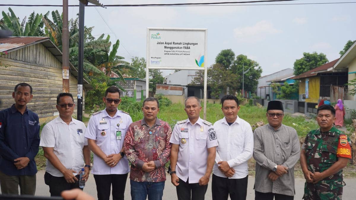 Jalan di Medan Deli Diaspal dengan Bahan Olahan dari Limbah FABA