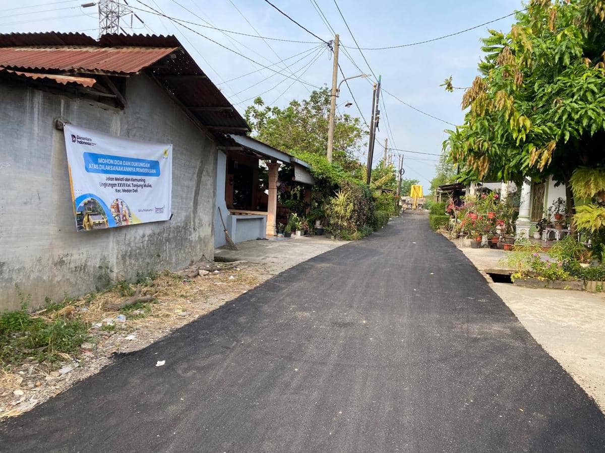 Jalan di Medan Deli Diaspal dengan Bahan Olahan dari Limbah FABA