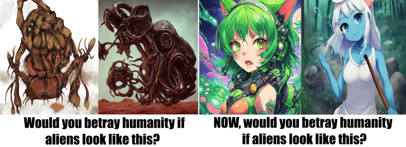 meme anime tentang alien