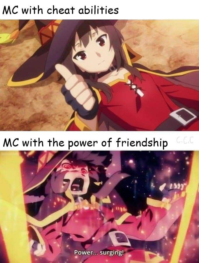 meme anime tentang kekuatan persahabatan