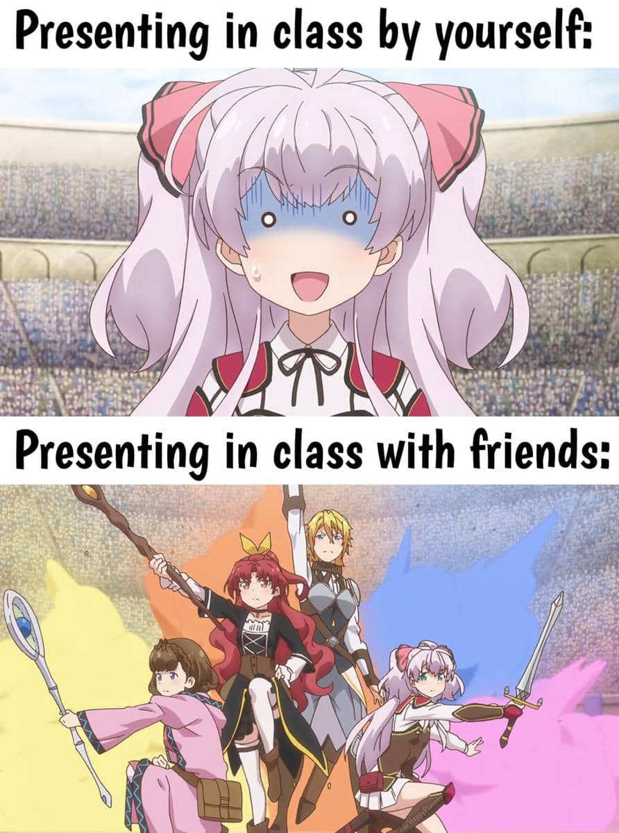 meme anime tentang kekuatan persahabatan