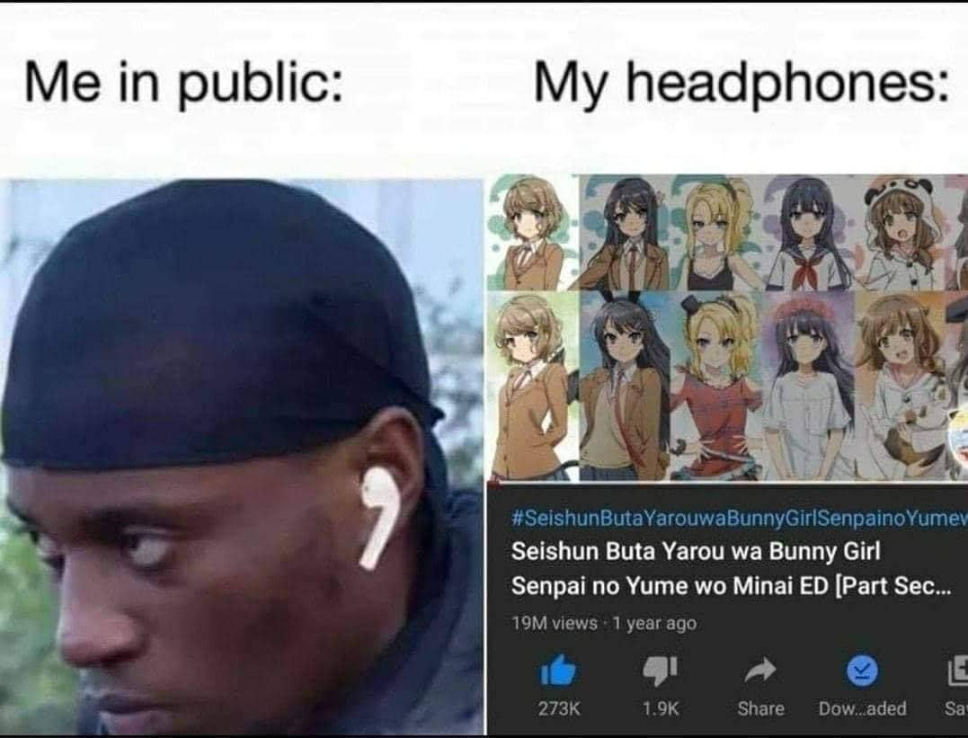 meme anime tentang lagu