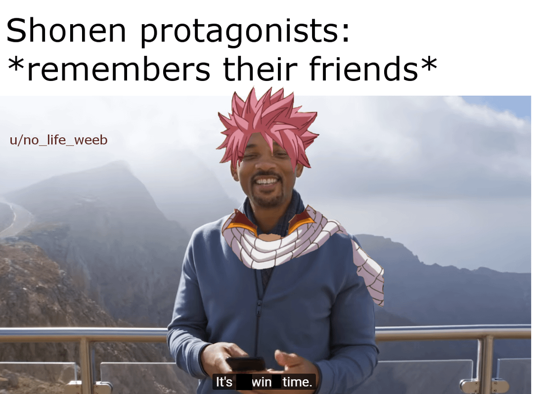 meme anime tentang kekuatan persahabatan