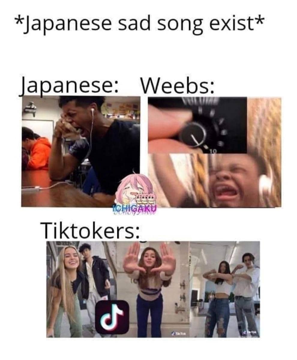meme anime tentang lagu