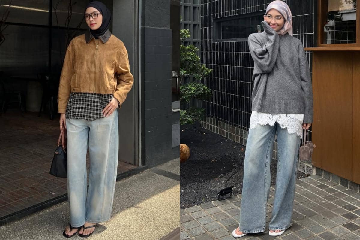 7 Mix and Match Blue Jeans ala Fita Wulansari, Look-nya Trendi!
