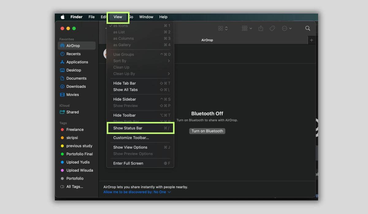ilustrasi mengecek storage MacBook