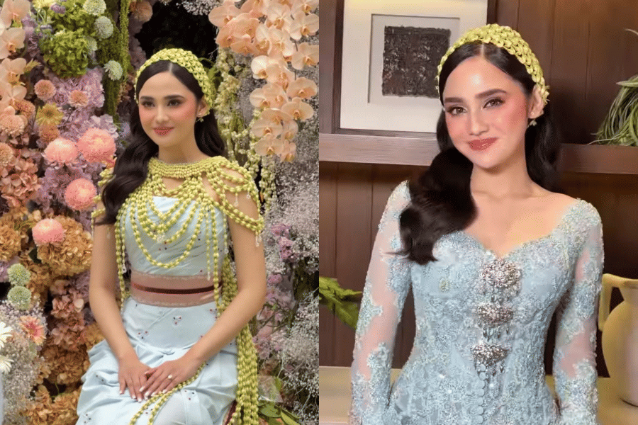 7 Gaya Siraman Syifa Hadju, Dibalut Kebaya Rancangan Didiet Maulana