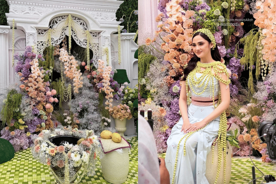 7 Dekorasi Siraman Syifa Hadju, Meriahnya bak di Taman Bunga