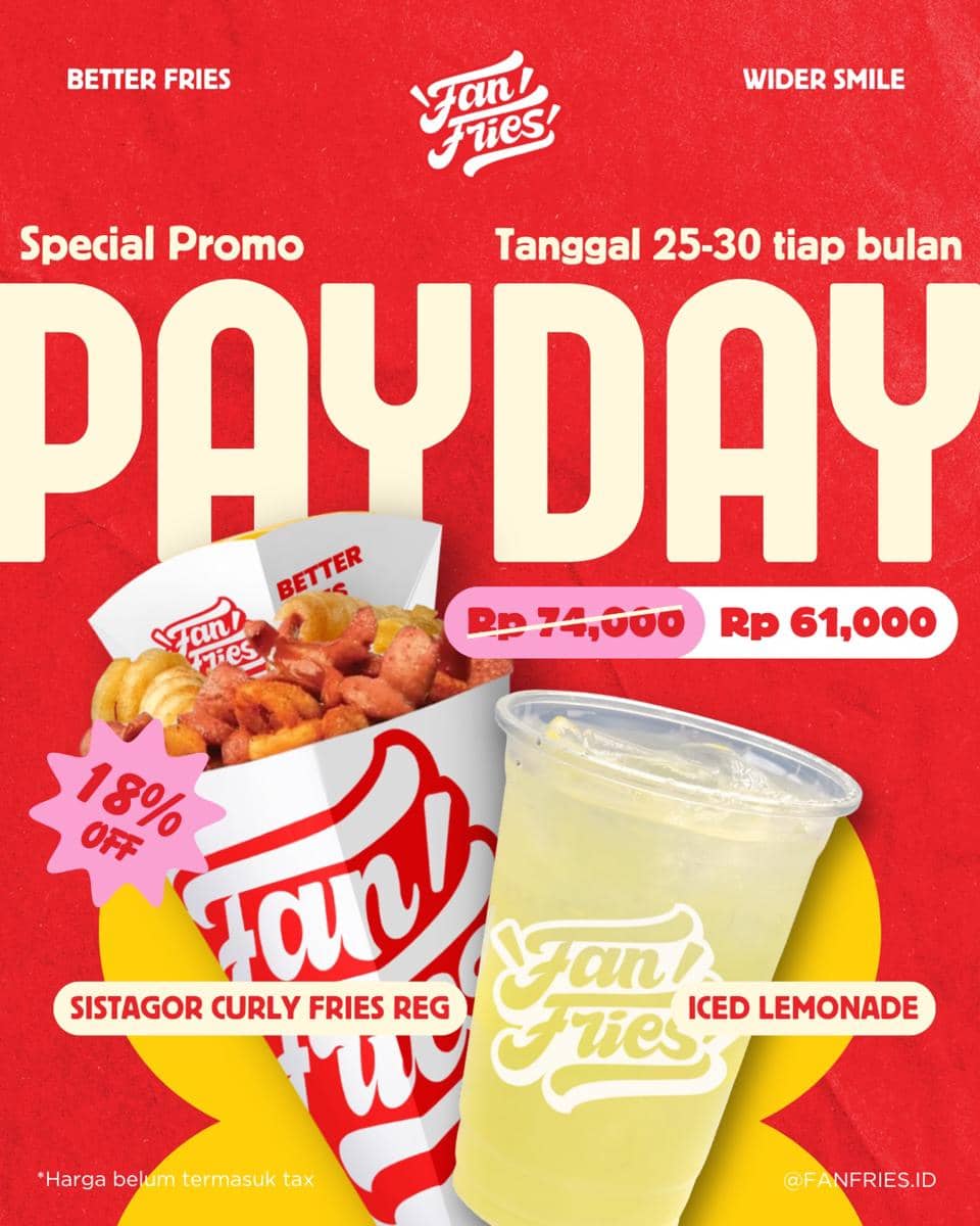 Promo gajian di Fan Fries April 2026