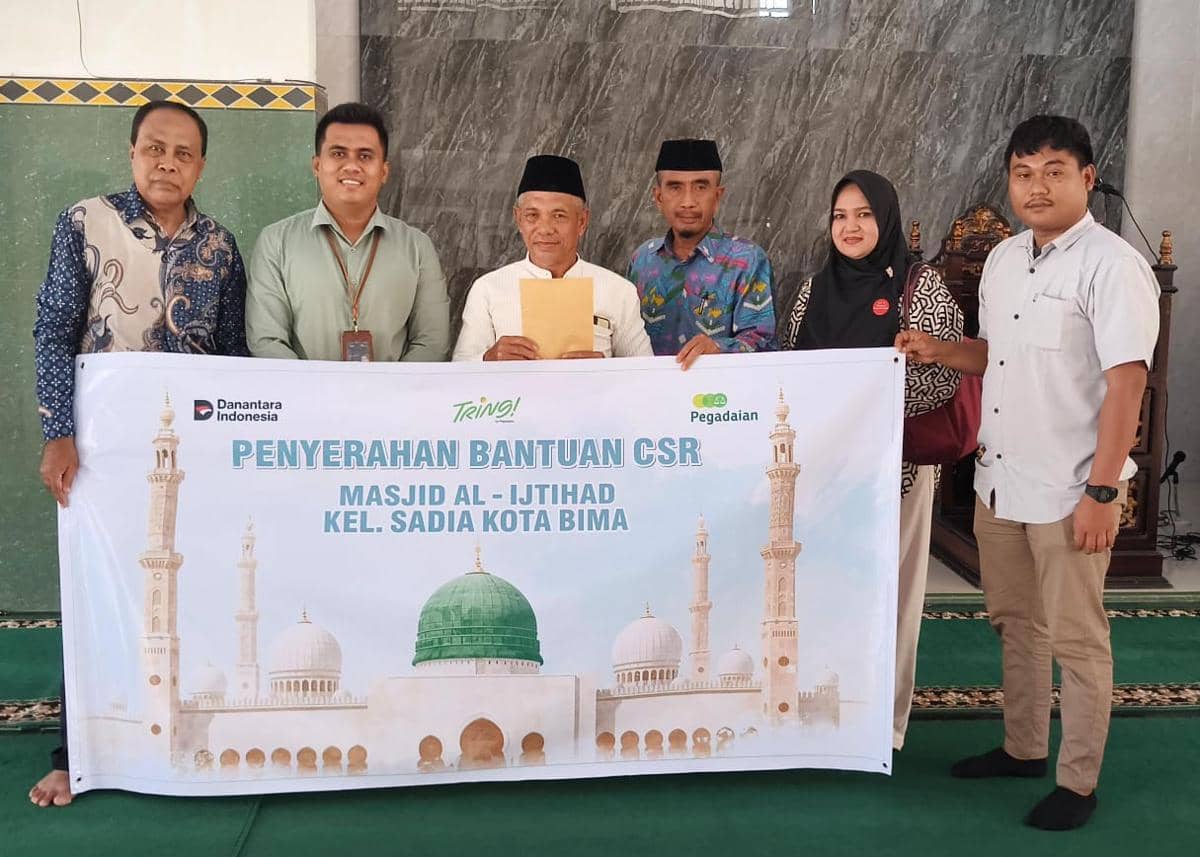 Bermanfaat, Pegadaian Bima Salurkan Bantuan CSR ke Masjid Al Ijtihad