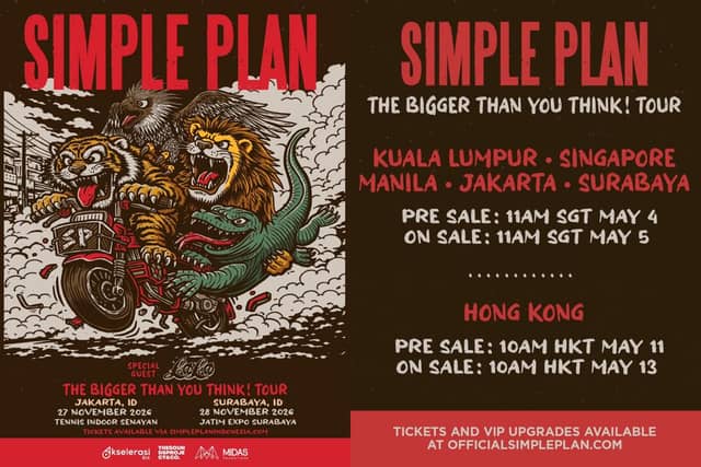 Link beli Tiket Simple Plan di Jakarta dan Surabaya 2026 | IDN Times