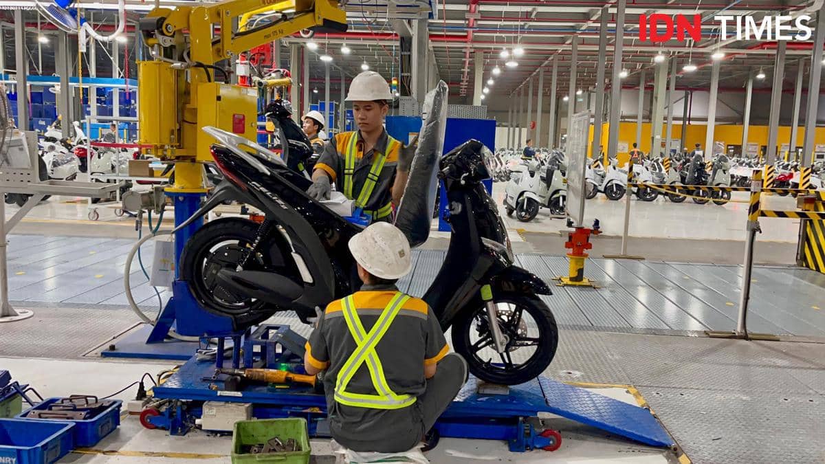 Pabrik VinFast di Haiphong, Vietnam. (IDN Times/Aryodamar)