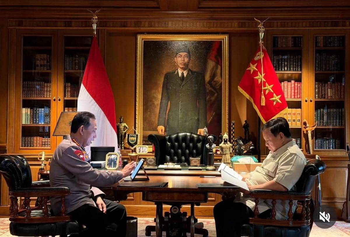 Satu Jam Prabowo Rapat Empat Mata Bareng Kapolri