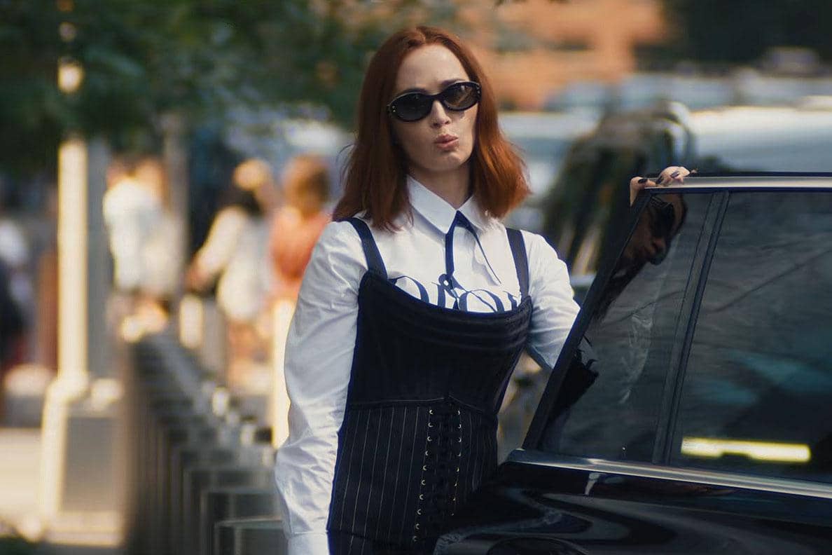 Adegan dari film The Devil Wears Prada 2 produksi 20th Century Studios, menampilkan karakter Emily Blunt 