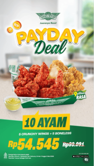 Promo gajian di Wingstop April 2026