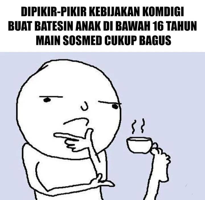 meme anak dilarang main medsos